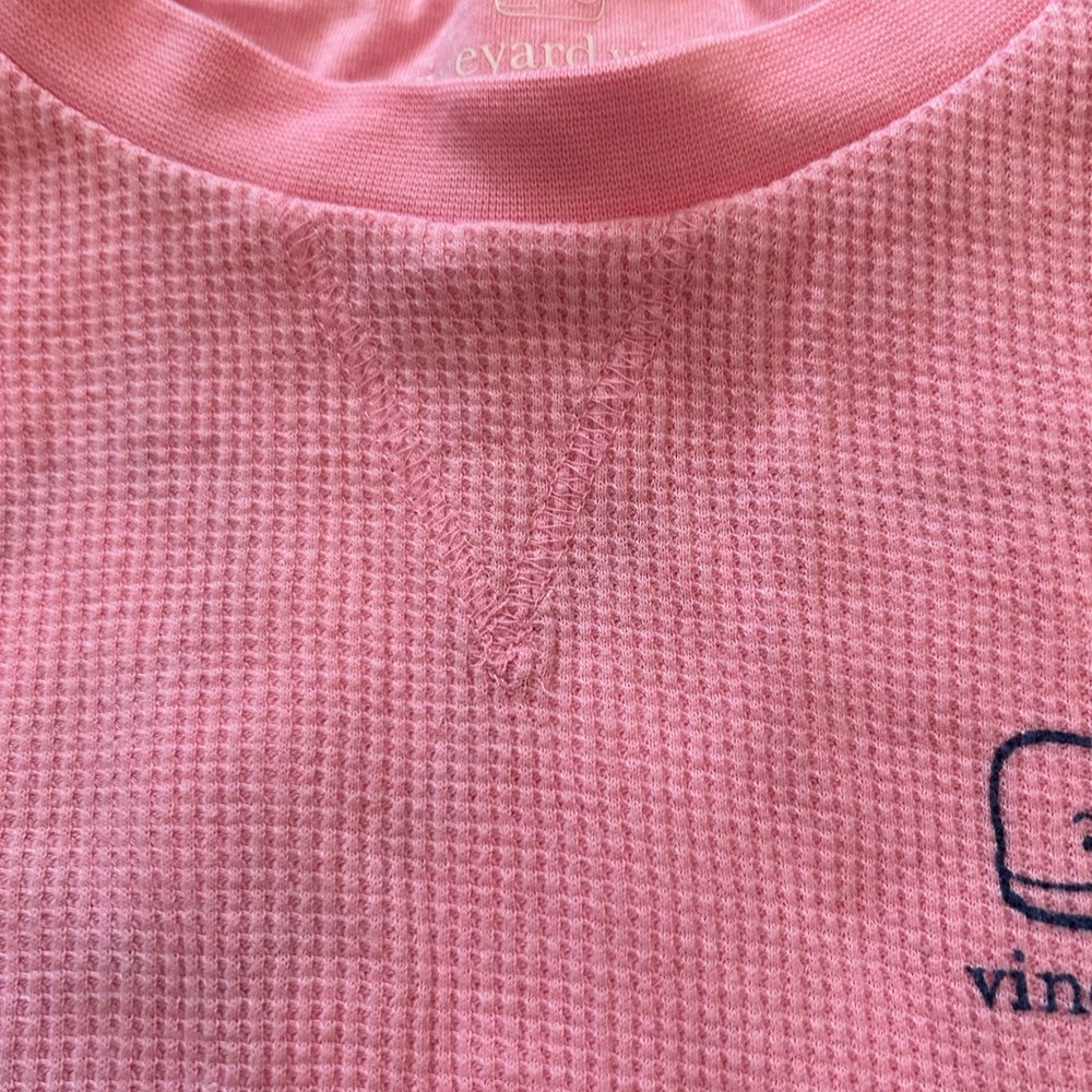 Vineyard Vines Women’s Long Sleeve Thermal Tee in Pink - Picture 3 of 9